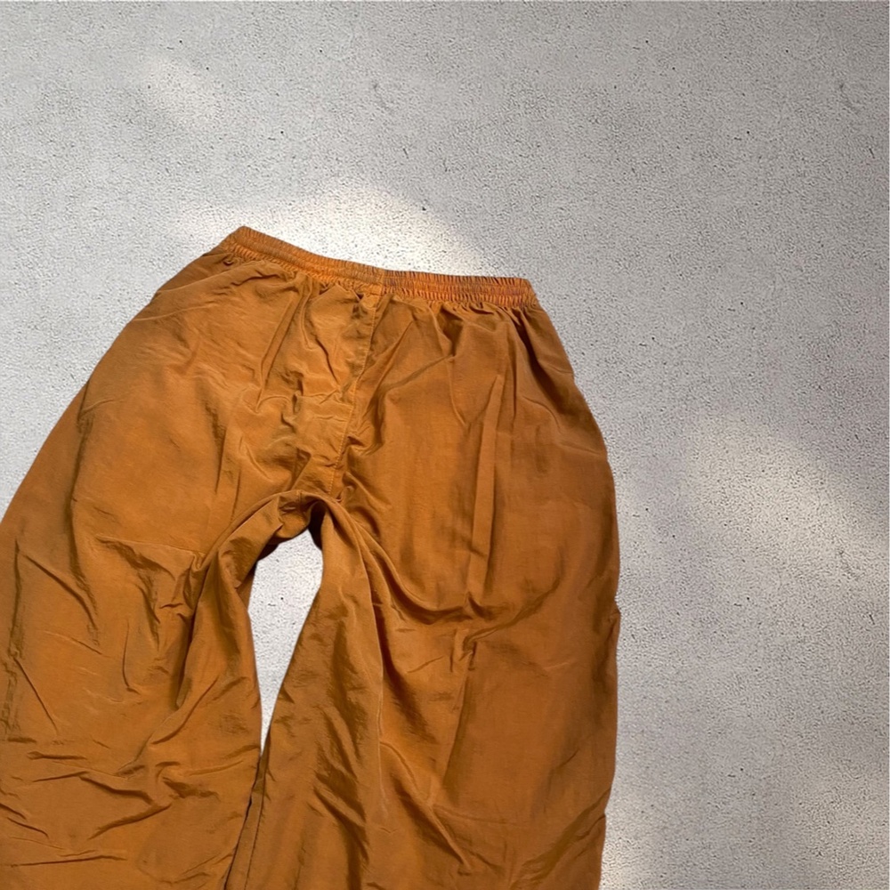 Vtg Abercrombie & Fitch Burnt Orange Nylon Track Pants | Y2K 90s - Picture 4 of 9